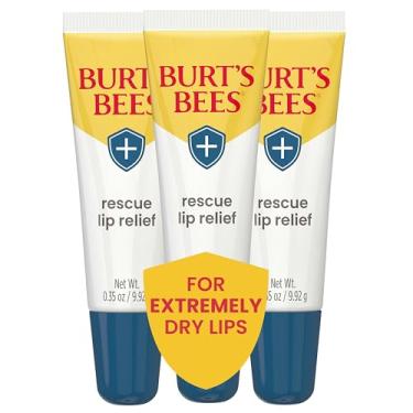 Imagem de Burt's Bees Protetor labial para alívio labial – Alivia lábios extremamente secos com manteiga de karité hidratante e equinácea, origem 100% natural (pacote com 3)