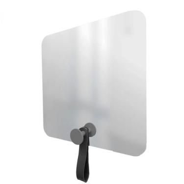 Imagem de Espelho Funcional Hook Cinza Alça Preta 50x50 Cm Quadrado - E2G Design