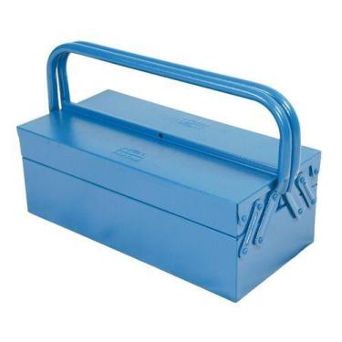 Imagem de Caixa Para Ferramentas Sanfonada 3 Gavetas 50cm - Fercar, Azul
