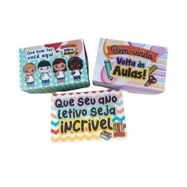 Imagem de  10 Caixa para 6 doces Embalagem Volta ás Aulas - Festivo Caixas