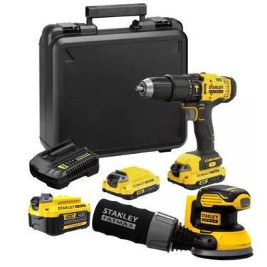 Imagem de Furadeira Parafusadeira 2 Baterias 20v Scd711c2k + Lixadeira Roto Orbi