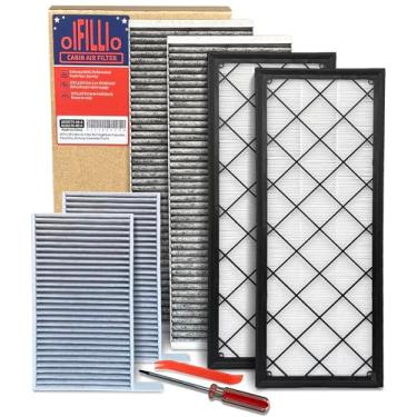 Imagem de OIFILLIO Filtro de ar de cabine HEPA Filtro de entrada de ar para Tesla Model Y 2020-2024, filtro OIFILLIO com carvão ativado para modo de defesa bioquímica, substitui 110768100A, 165837500A,