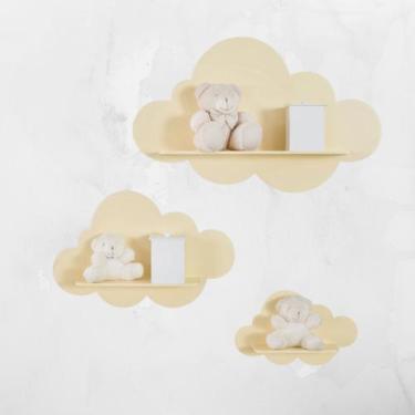 Imagem de Trio De Nichos Nuvem Em Mdf - Quarto De Bebê - era uma vez baby store,
