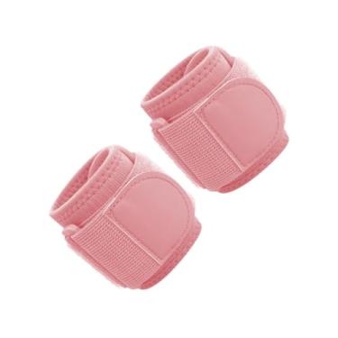 Imagem de YIJU 2Pcs Sports Wrist Band Protetor de pulso Respirável Pulseira Fitness Pulseiras para Exercício de Basquete, Rosa