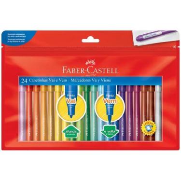 Imagem de Canetinha Hidrográfica Vai e Vem Faber-Castell 24 Cores
