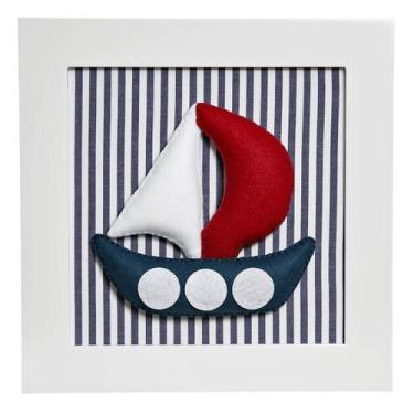 Imagem de Quadro Decorativo Barco Quarto Bebê Infantil Menino - Potinho de Mel