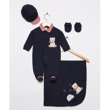 Imagem de Saída De Maternidade Masculino Roupinha De Bebê - Asas de Anjo, Azul u