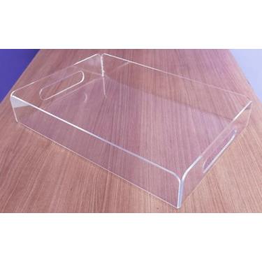 Imagem de Bandeja de Acrílico Multiuso Transparente Organização 30x20 - Super 3D