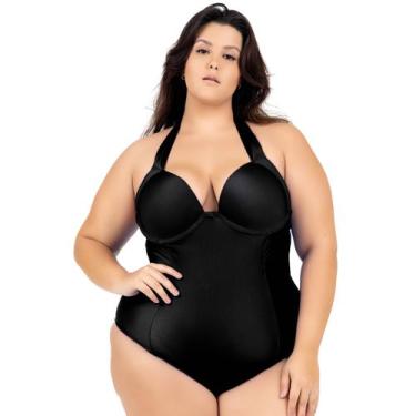 Imagem de Maiô Plus Size liso Chapa barriga Com Bojo Cortinão - HYPE MODAS, Body