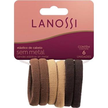 Imagem de Care Elásticos De Cabelo Cappuccino - 6 Unidades Marrom - Lanossi