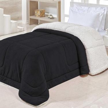 Imagem de Coberdrom Solteiro Dupla Face em Sherpa e Manta Soft 1,60m x 2,40m - P