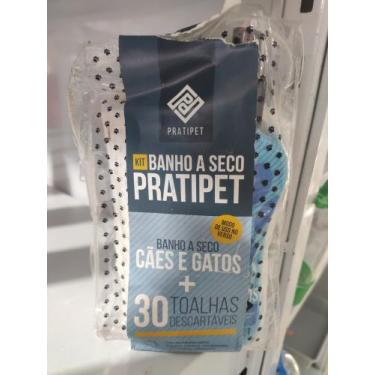 Imagem de Lenços umedecidos banho a seco cães e gatos - Pratipet