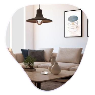 Imagem de Espelho Decorativo Orgânico com pendurador, sem moldura - banheiro, la