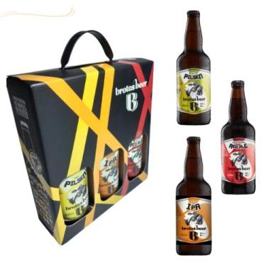 Imagem de Cerveja Artesanal Brotas Beer Kit 3 Estilos Para Presente