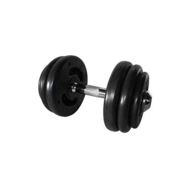 Imagem de Dumbbell Injetado com Pegada Cromada Academia Fitness 20kg - ANILHAS F