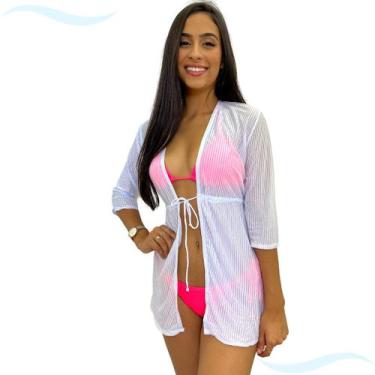 Imagem de Saida De Praia Camisete Ajustável C/Transparência Moda 2024 - HYPE MOD