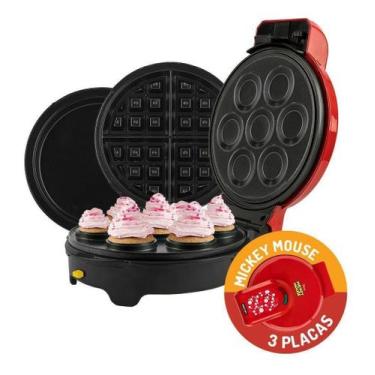 Imagem de Máquina Cupcakes Crepeira E Waffle Mickey Mallory 5 Em 1, 110V