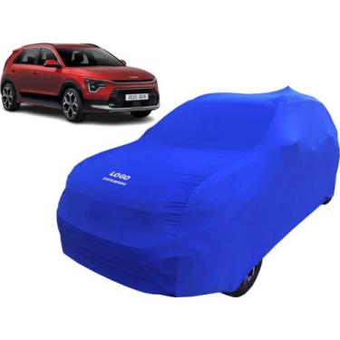 Imagem de Capa Cobrir Carro Suv kia Niro Tecido Helanca Lycra - Mz, Azul