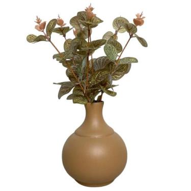 Imagem de Arranjo De Eucalipto Flor Artificial Vaso Cerâmica Pequeno - Floralis,