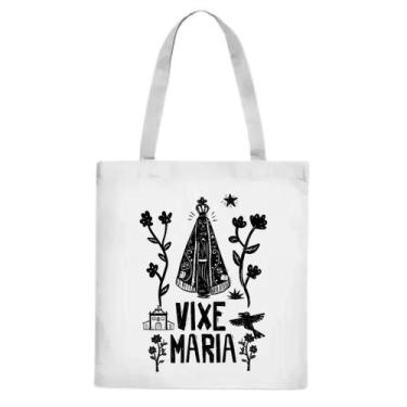 Imagem de Bolsa Ecobag Xilogravura Vixe Maria Nossa Senhora Aparecida - LARANJA 