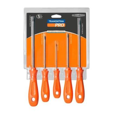 Imagem de Jogo Chave Philips Com5 Peças Pro Tramontina, Laranja