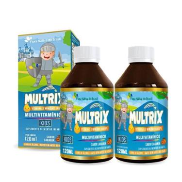 Imagem de Kit 2 Multivitamínico Vitaminas e Minerais Multrix Kids Sabor Laranja 