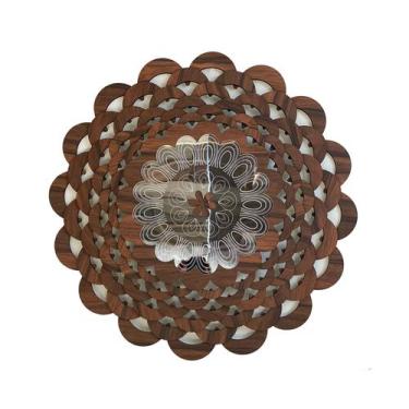 Imagem de Mandala Decorativa Ambiente Sala Quarto 45x45cm 38149 - CREATUS, marro