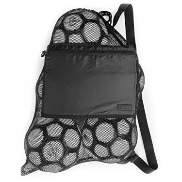 Imagem de Fitdom Bolsa De Malha Extra Grande Para Serviços Pesados. Melhor Para Bola De Futebol, Esportes Aquáticos, Pano De Praia, Equipamentos De Natação. Alça De Ombro Ajustável. Bolso Lateral Seguro