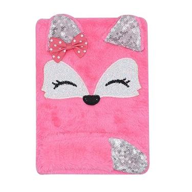 Imagem de BOLLEY JOSS Caderno de animais adoráveis de pelúcia infantil para meninas adolescentes bloco de escrita felpudo A5 forrado com 160 páginas