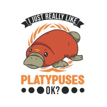 Imagem de Notebook With Platypus: I just really like Platypuses Platypus / 6x9 Inches / 120 graph Sites
