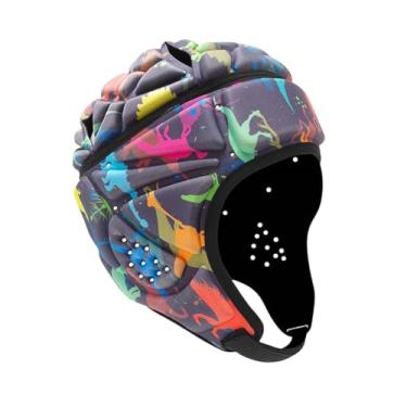 Imagem de oshhni Capacete de Rugby Headwear Equipamento de Proteção Macio Boné Protetor de Cabeça de Rugby para Esportes Jogando Futebol Flag Football Pitcher, Colorida