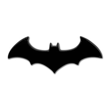 Imagem de Elektroplate Emblema Totalmente Em Metal Do Batman Da Dc Comics Oficialmente Licenciado para Carros, Caminhões e Todos Os Automóveis | Ajuste Universal Em 3,25" X 1,75" | À Prova de Intempéries