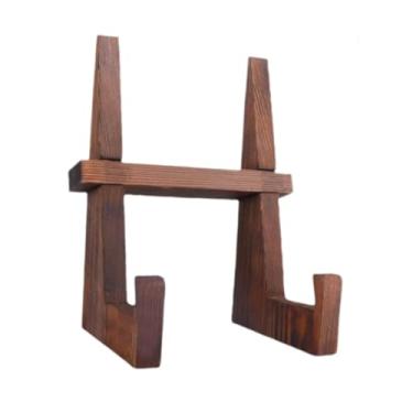 Imagem de Bothyi Suporte de exibição de placa, resistente, decorativo, porta-retratos, suporte de madeira para prato, livro, placa, imagem, sala de estar