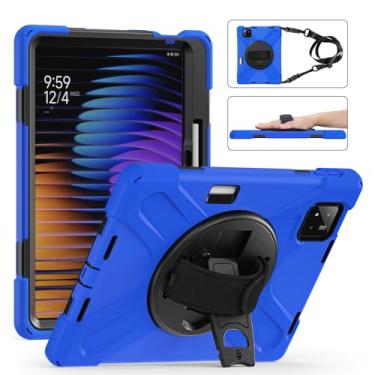 Imagem de GooodiDEAR Capa protetora para Xiaomi Mi Pad 7/Mi Pad 7 Pro, MiPad 7/Pad 7 Pro, à prova de choque, 11,2 polegadas, suporte giratório 360, alça de ombro, suporte para lápis, tablet para homens,