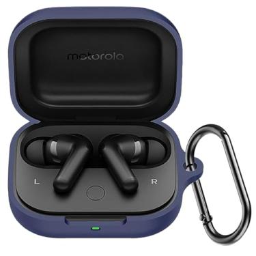 Imagem de USTIYA Capa para Motorola Moto Buds/Buds+ Silicone Cover Silico Case Absorção de Choque Espessamento Capinha (Azul)