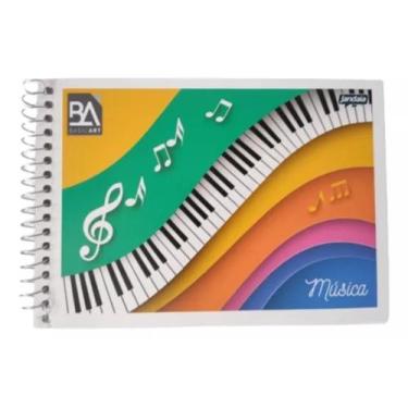 Imagem de 1 Caderno De Música Jandaia 1/4 Capa Flexível Espiral 40folhas