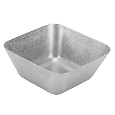 Imagem de Pratos de Aço Quadrado Molho Tempero Tigela Prato de Comida Vintage Quadrado Molho Tempero Tigela Prato Acessório de Cozinha para Ketchup Mostarda Maionese Cubos de Gelo Prato de