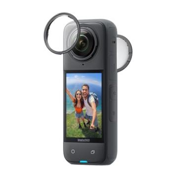 Imagem de Insta360 X4 – Câmera de ação 8K 360 à prova d'água, vídeo grande-angular 4K, efeito de bastão de selfie invisível, protetores de lente removíveis, vida útil da bateria de 135 minutos, edição de IA,