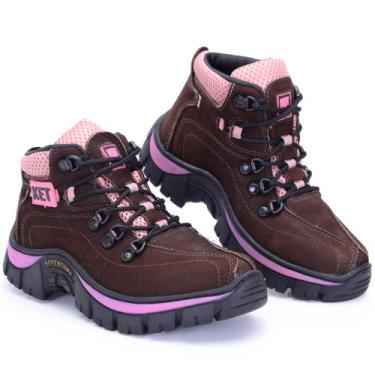 Imagem de Ketter Boots Bota Feminina Couro Legitimo Médio Tenis Adventure, Marro