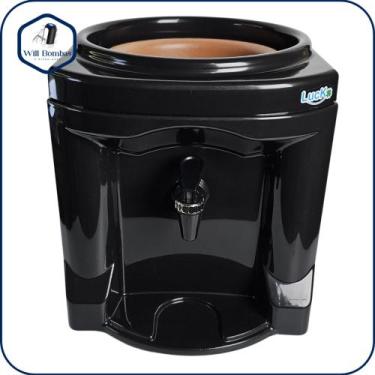 Imagem de Suporte p/ galão de água 10/20l com cuba de barro - GMOLD, Preto