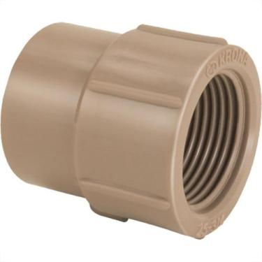 Imagem de Luva Marrom Krona Liso Rosca Reducao 25Mm X1/2'' 489 - Kit C/50