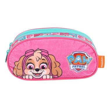 Imagem de Estojo Escolar Luxcel Patrulha Canina Rosa