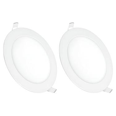 Imagem de Plafon LED Embutir Redondo 6w Luminária Branco Frio Bivolt Elgin (Kit 2 Unidades)