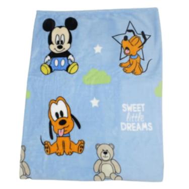 Imagem de Manta Soft Disney Mickey e Pluto Jolitex Multicor Infantil Poliéster