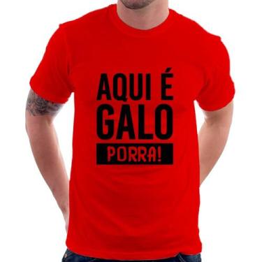Imagem de Camiseta Aqui é galo  - Foca na Moda, Vermelho, GGG