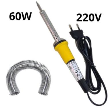 Imagem de Kit Ferro De Solda Soldar Soldador 110v ou 220v 40w ou 60w Com Estanho