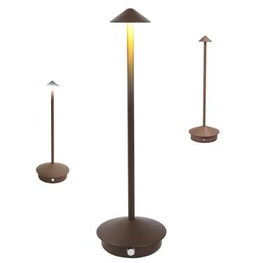 Imagem de Luminaria de Mesa 3 Tons LED Controle de Intensidade USB Bateria Recarregavel Abajur Touch Decorativo Home Office Iluminaçao Quarto Cabeceira Enfeite