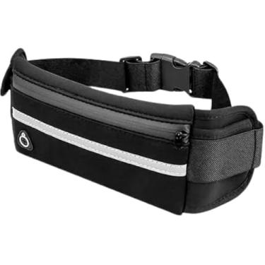 Imagem de Pochete Esportiva Premium Impermeável para Corrida, Academia, Bike e Trilha Porta Celular, Garrafa e Cinta Fitness Slim Unissex Compacta, Confortável e Durável para Atividades ao Ar Livre (PRETO)