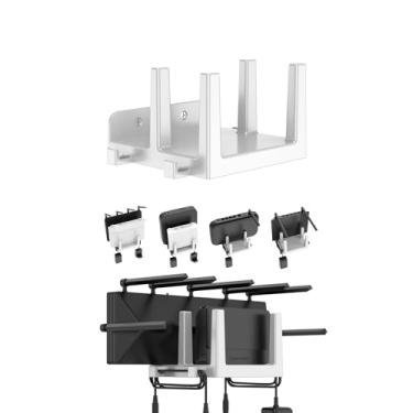 Imagem de NOTMBESTM Prateleira de parede para roteador WiFi, modem, TV Box, prateleira universal compatível com laptop, celular, tablet e outros dispositivos com espessura de até 45 mm (branco)