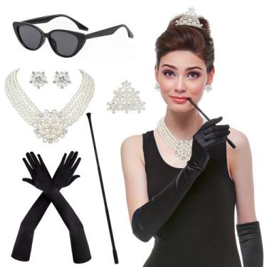 Imagem de Conjunto de Acessórios Horolam para Fantasia Anos 20 - Estilo Holly Go